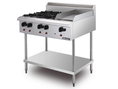 Bếp âu 4 họng có bếp rán phẳng