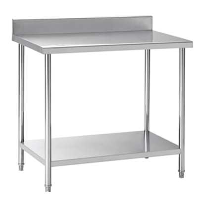 Bàn inox giá phẳng dưới có thành chắn