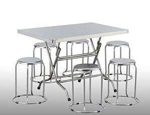 Bộ bàn ghế ăn inox